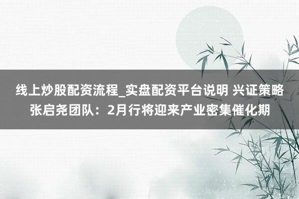 线上炒股配资流程_实盘配资平台说明 兴证策略张启尧团队：2月行将迎来产业密集催化期